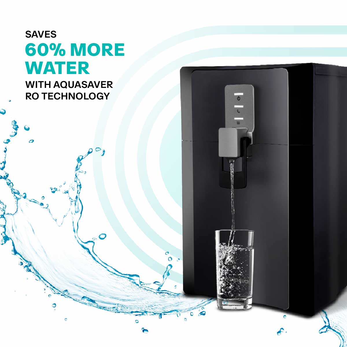 Aquaguard Sure Hydra RO+UV+UF 2X Water Purifier | 2 Year Filter Life | Saves 60% More Water with Aquasaver RO Technology 2 Aquaguard Sure Hydra RO+UV+UF 2X Aquasaver RO technology